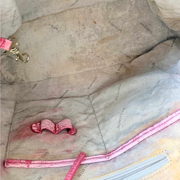 Brahmin Pink Embossed Tote Bag - Picture 9 of 9